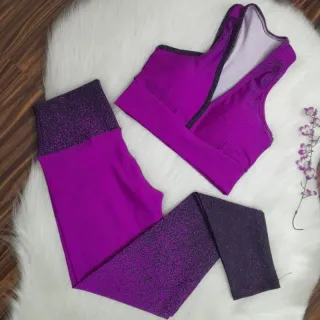 Roupa de Treino Feminina: Conjunto Legging e Top Fitness para Academia - Verde água