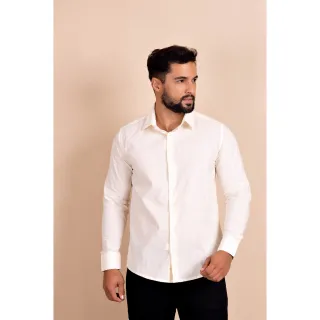 Masculina Lisa Camisa Social - Azul Céu