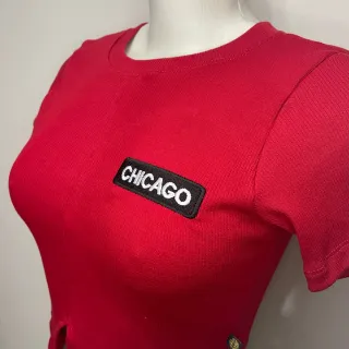 Blusinha Cropped Tshirt Chicago Ribana - Cores Variadas - Azul Bebê