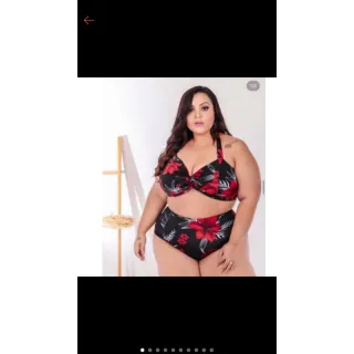 Biquíni estampado orquídea com shorts de cintura alta - Conjunto feminino de três peças - 2 AMARELO