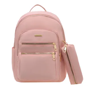 Mochila Grande Capacidade Feminina Com Estojo Universitário - vermelho  com estojo
