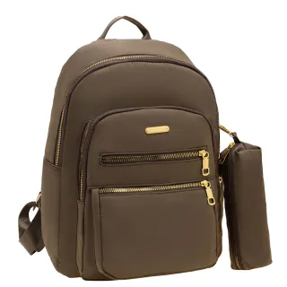 Mochila Grande Capacidade Feminina Com Estojo Universitário - vermelho  com estojo