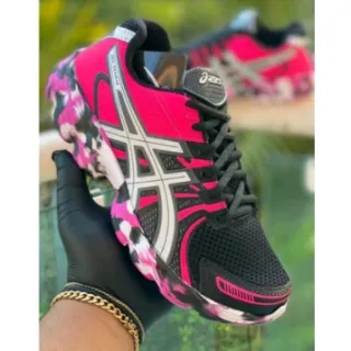 Mega Oferta: Tênis Macil Esportivo Masculino e Feminino - Confortável para Academia, Caminhada e Uso Diário - asics preto pink