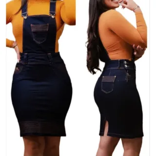 Barata Jardineira Salopete Moda Evangélica Estilosa com Lycra - Modelo 5