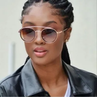 Armação de acetato redonda de alta qualidade para óculos de sol unissex - C2