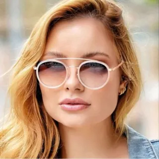 Armação de acetato redonda de alta qualidade para óculos de sol unissex - C2