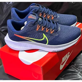 Promoção tênis masculino para academia e caminhada - marinho verde lima com laranja
