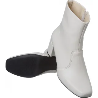 Bota Fashion Confort Quadrado Salto Moda - Marrom