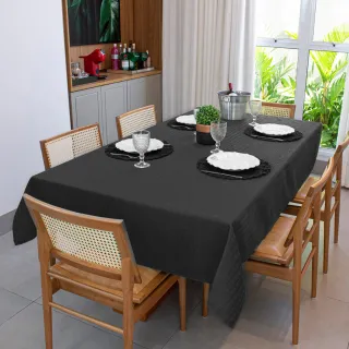 Toalha Retangular Texturatta para Festa - 6 Lugares - 2,10 x 1,50 - Verde