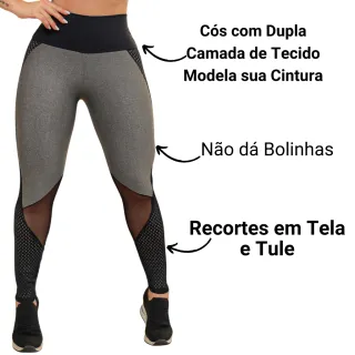 Pronta Entrega Calça Legging Fitness Suplex Recorte de Tela - MESCLA-03-PRETO-01