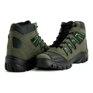 Bota Tática Coturno Masculino Motociclista Motoboy Militar Cano Médio - CAFE