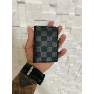 Porta Documento Cartão CNH Slim Masculina - Carteira - PRETA LV