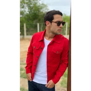 Pronta entrega: Jaqueta jeans masculina de alta qualidade - Jaqueta verde militar.