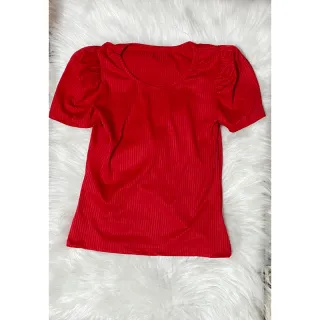 Blusa Princesa Feminina Manga Curta Canelada - Cinza