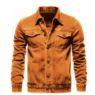 Jaqueta jeans masculina plus size, tamanhos grandes do 46 ao 54 - Pequenos defeitos - Bordô