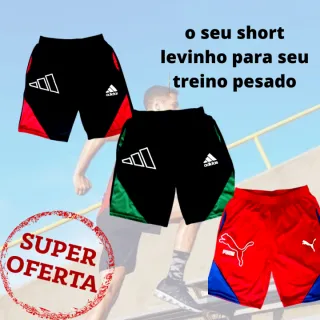 Bermuda Futebol Treino Masculino Kit 4 Short Calção Academia - G