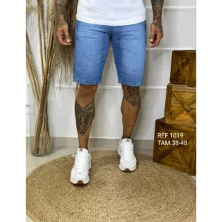 Bermudas Masculinas Jeans - Vários Modelos e Lavagens - Bermuda escura