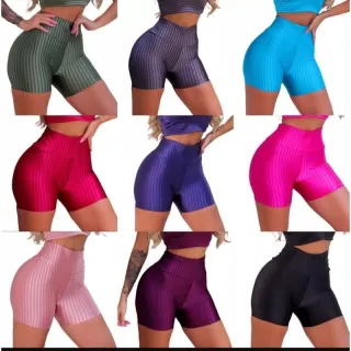 Shorts Academia Feminino Poliamida Cirrê 3D Fitness - Rose