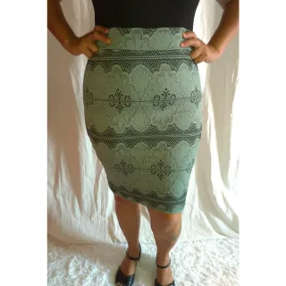 Saia Social Evangélica de Jacard com Elastano - VERDE 4