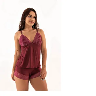 Pijama Sexy de Luxo Baby Dool Ref- 2499 - Terra