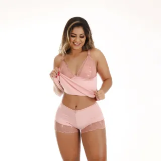 Pijama Sexy de Luxo Baby Dool Ref- 2499 - Terra