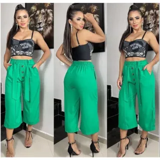 Calça Pantalona Feminina Duna - Pink