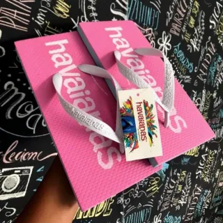 Envio Rápido Chinelo Havaianas Quadrada Japonesa EVA Super Leve Confortável - HVNS Rosa