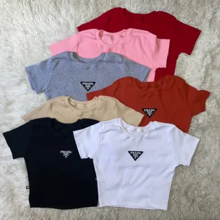 Blusa Cropeed Feminina Ribana Moda Gringa Blusinha Curta - Verde Militar