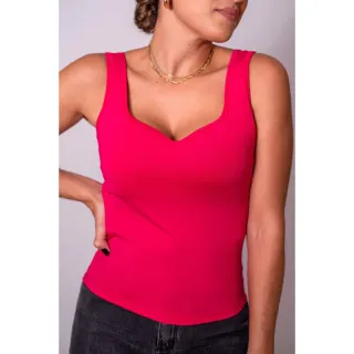 Blusa feminina com bojo regata estilo Vitral M (36/38) - Terracota