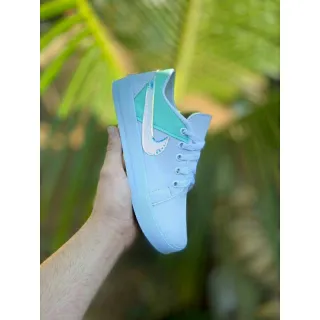 Casual Leve Holográfico Tênis Feminino Sapatênis Básico - branco/lilas