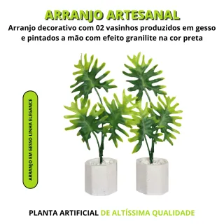 Vasinhos Decorativos com Chifre de Veado - Aparência Natural 21 cm - Único