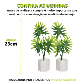 Vasinhos Decorativos com Chifre de Veado - Aparência Natural 21 cm - Único