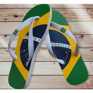 Promoção imperdível: Chinelos Masculinos Confortáveis de Dedo com Várias Estampas - amarelors