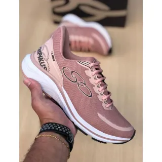 Leve e Confortável Tênis Feminino de Academia para Caminhada - Rosa