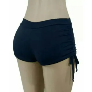 Short feminino fitness de academia com lacinho lateral - Sunkini (Poliéster) - Preto