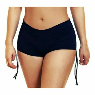 Short feminino fitness de academia com lacinho lateral - Sunkini (Poliéster) - Preto