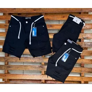 Bermuda premium masculina de alta qualidade jeans - jeans