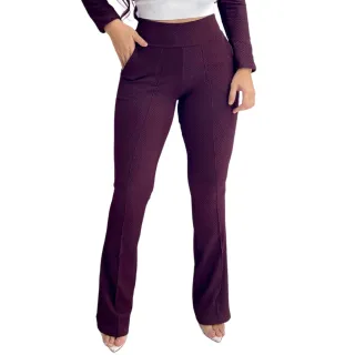 Colmeia Calça Flare Feminina Liso com Bolso - Várias Cores - Calça Flare Caramelo