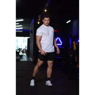 Camiseta Dry Fit Masculino - Esportes Academia Cross Refletivo - chumbo  raglan