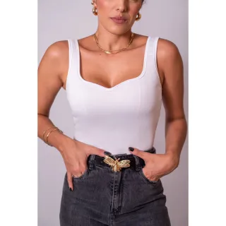 Blusa feminina com bojo regata estilo Vitral M (36/38) - Terracota