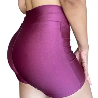 Ótima Qualidade Shorts Legging de Suplex Fitness Bermuda Feminina - Preto