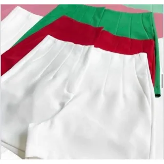 Short Inspiração Zara Cintura Alta Feminino - Azul Royal