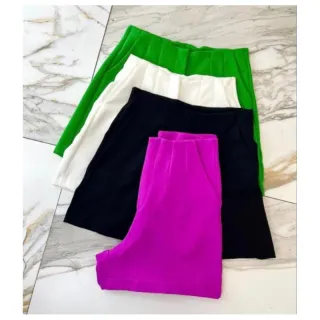 Short Inspiração Zara Cintura Alta Feminino - Azul Royal