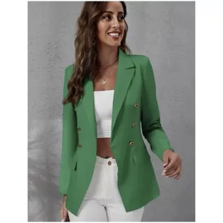 Acinturado Feminino Blazer Alfaiataria - Nude
