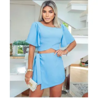 Short Saia Conjunto - Roupas Online Raryel - Roxo