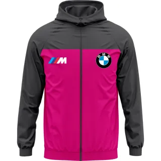 Jaqueta Preta BMW Corta Vento Masculina Impermeável - Rosa
