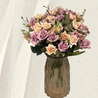 Flores Artificiais Peônia Rosa - Arranjo de Decoração - Rosa Pink kit com 2