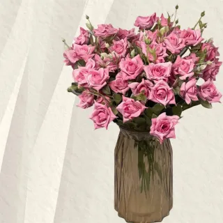 Flores Artificiais Peônia Rosa - Arranjo de Decoração - Rosa Pink kit com 2