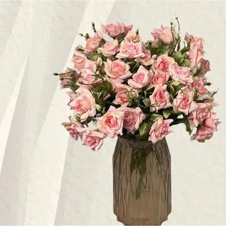 Flores Artificiais Peônia Rosa - Arranjo de Decoração - Rosa Pink kit com 2