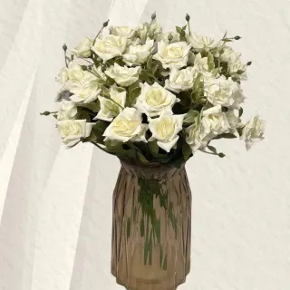 Flores Artificiais Peônia Rosa - Arranjo de Decoração - Rosa Pink kit com 2